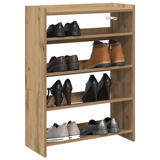 Shoe Rack Artisan Oak 80x25x61.5 cm Engineered Wood