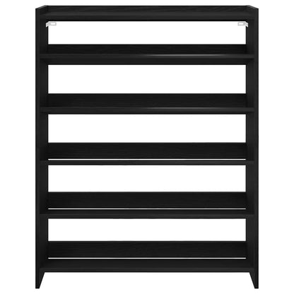 Shoe Rack Black 80x25x100 cm Engineered Wood