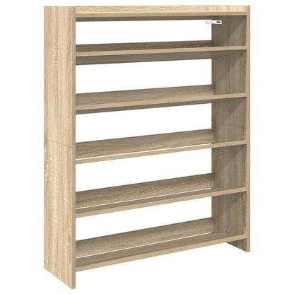 Shoe Rack Sonoma Oak 80x25x100 cm Engineered Wood