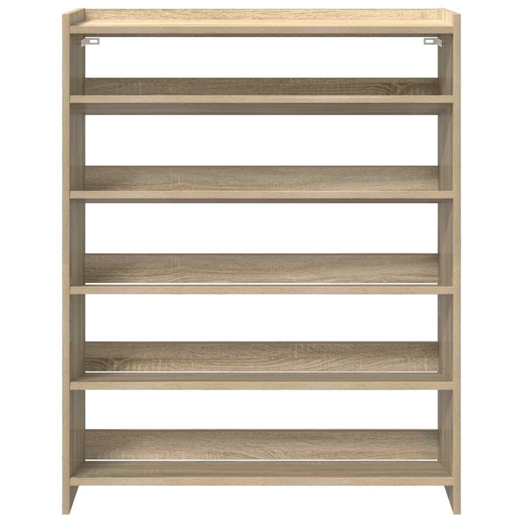 Shoe Rack Sonoma Oak 80x25x100 cm Engineered Wood