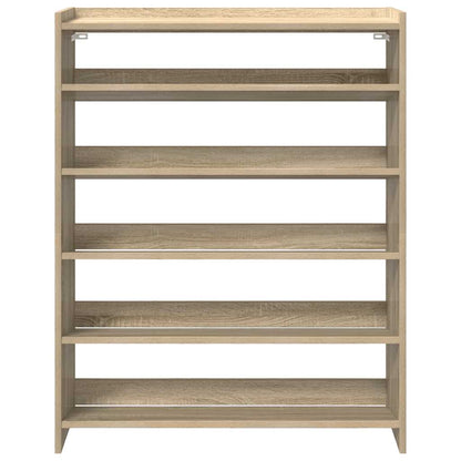 Shoe Rack Sonoma Oak 80x25x100 cm Engineered Wood