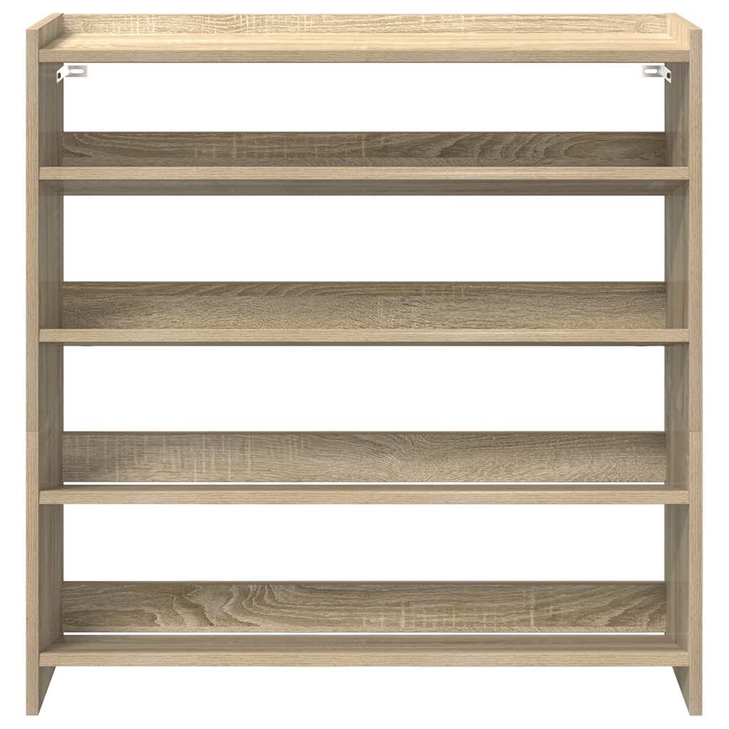 Shoe Rack Sonoma Oak 80x25x81 cm Engineered Wood