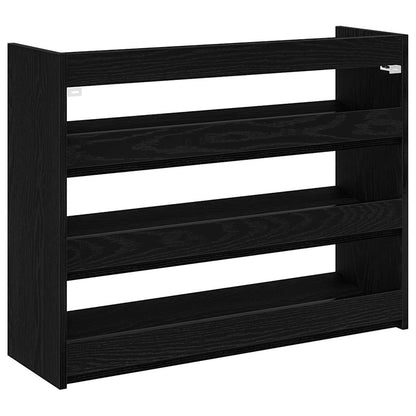 Shoe Rack Black 80x25x61.5 cm Engineered Wood