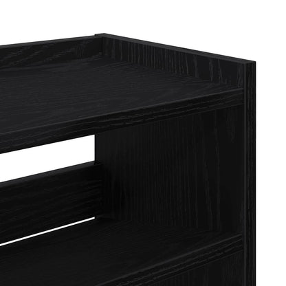 Shoe Rack Black 80x25x61.5 cm Engineered Wood