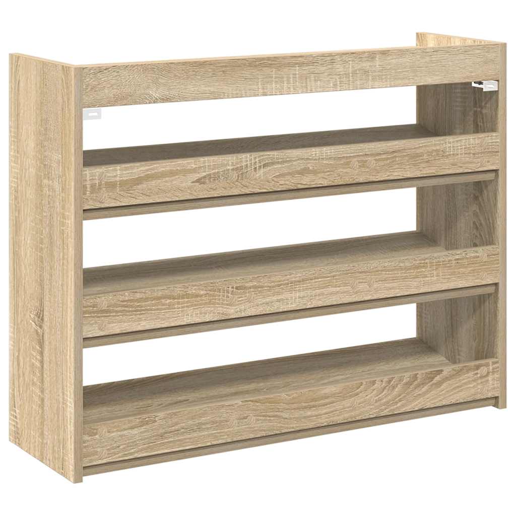 Shoe Rack Sonoma Oak 80x25x61.5 cm Engineered Wood