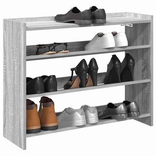 Shoe Rack Grey Sonoma 80x25x61.5 cm Engineered Wood