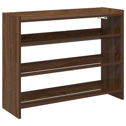 Shoe Rack Brown Oak 80x25x61.5 cm Engineered Wood