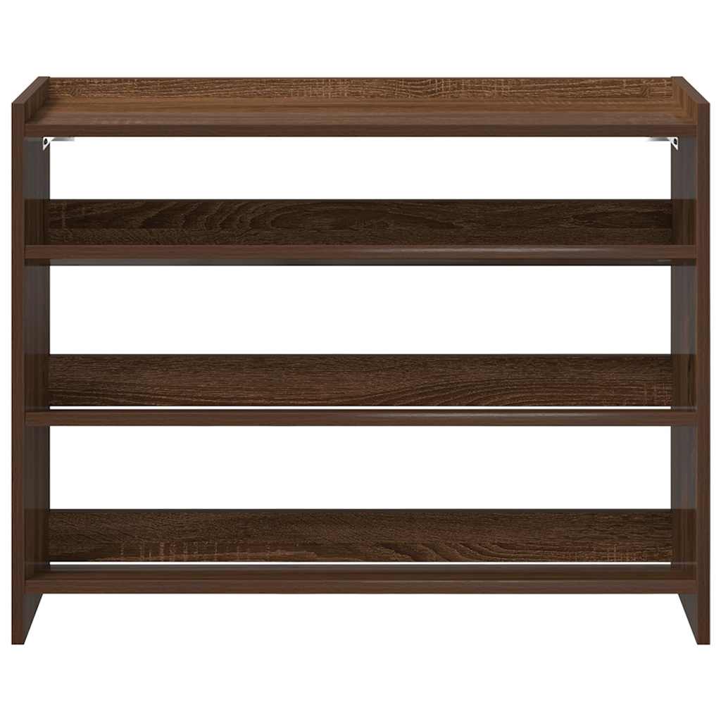 Shoe Rack Brown Oak 80x25x61.5 cm Engineered Wood