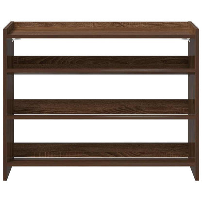 Shoe Rack Brown Oak 80x25x61.5 cm Engineered Wood