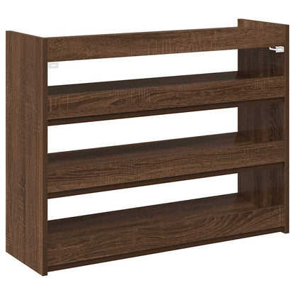 Shoe Rack Brown Oak 80x25x61.5 cm Engineered Wood