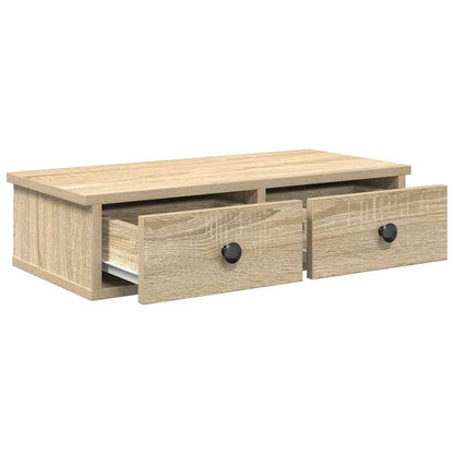 Wall Shelf with Drawers Sonoma Oak 60x25x15 cm Engineered Wood