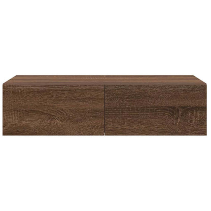 Wall Shelf with Drawers Brown Oak 60x26.5x15 cm Engineered Wood