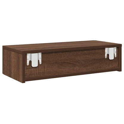 Wall Shelf with Drawers Brown Oak 60x26.5x15 cm Engineered Wood