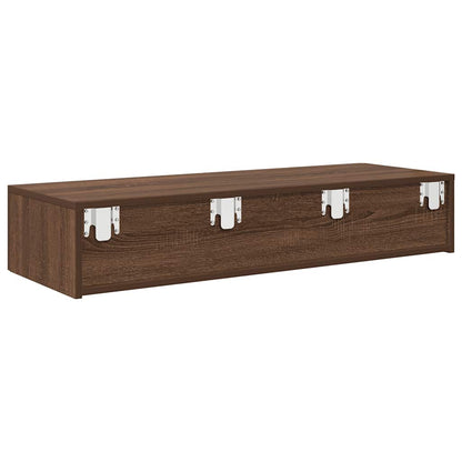 Wall Shelf with Drawers Brown Oak 100x36x19 cm Engineered Wood