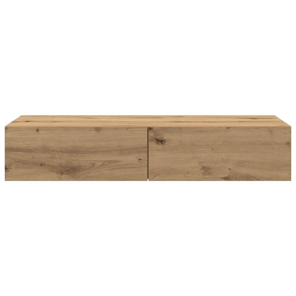 Wall Shelf with Drawers Artisian Oak 100x36x19 cm Engineered Wood