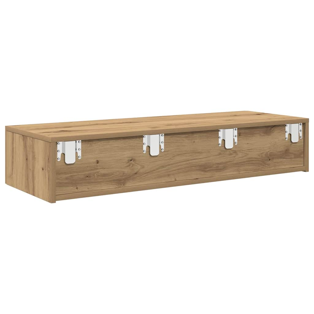 Wall Shelf with Drawers Artisian Oak 100x36x19 cm Engineered Wood