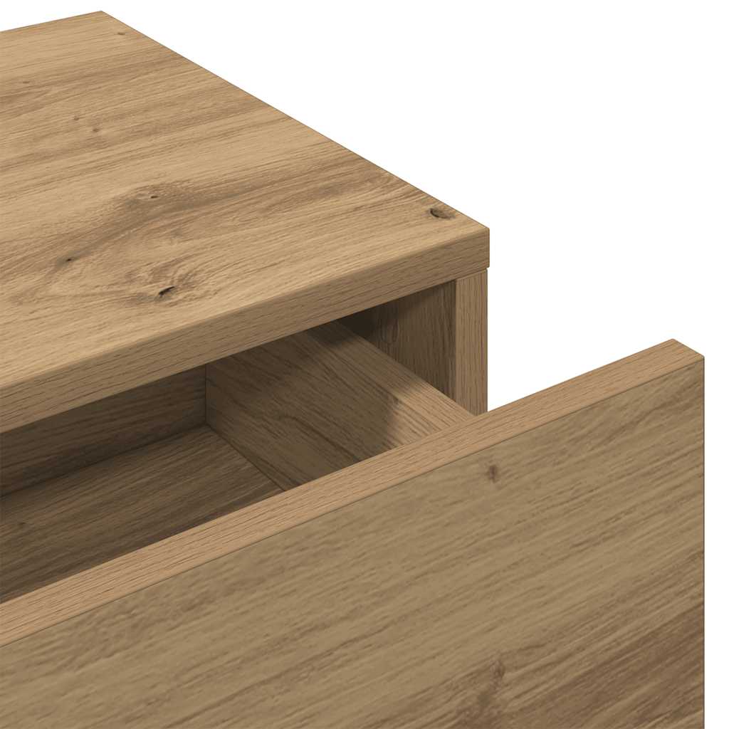 Wall Shelf with Drawers Artisian Oak 100x36x19 cm Engineered Wood