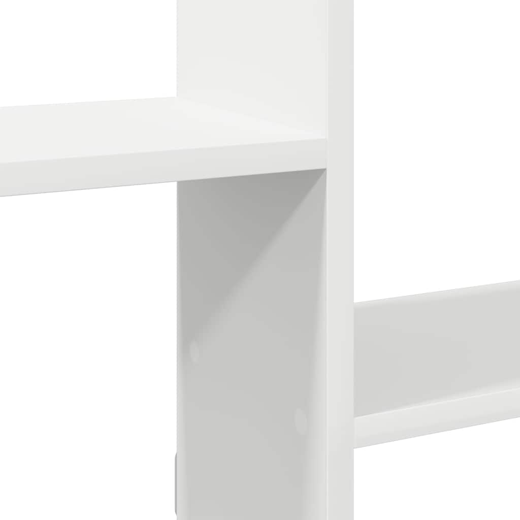 Wall Cube Shelf 5 Compartments White Engineered Wood