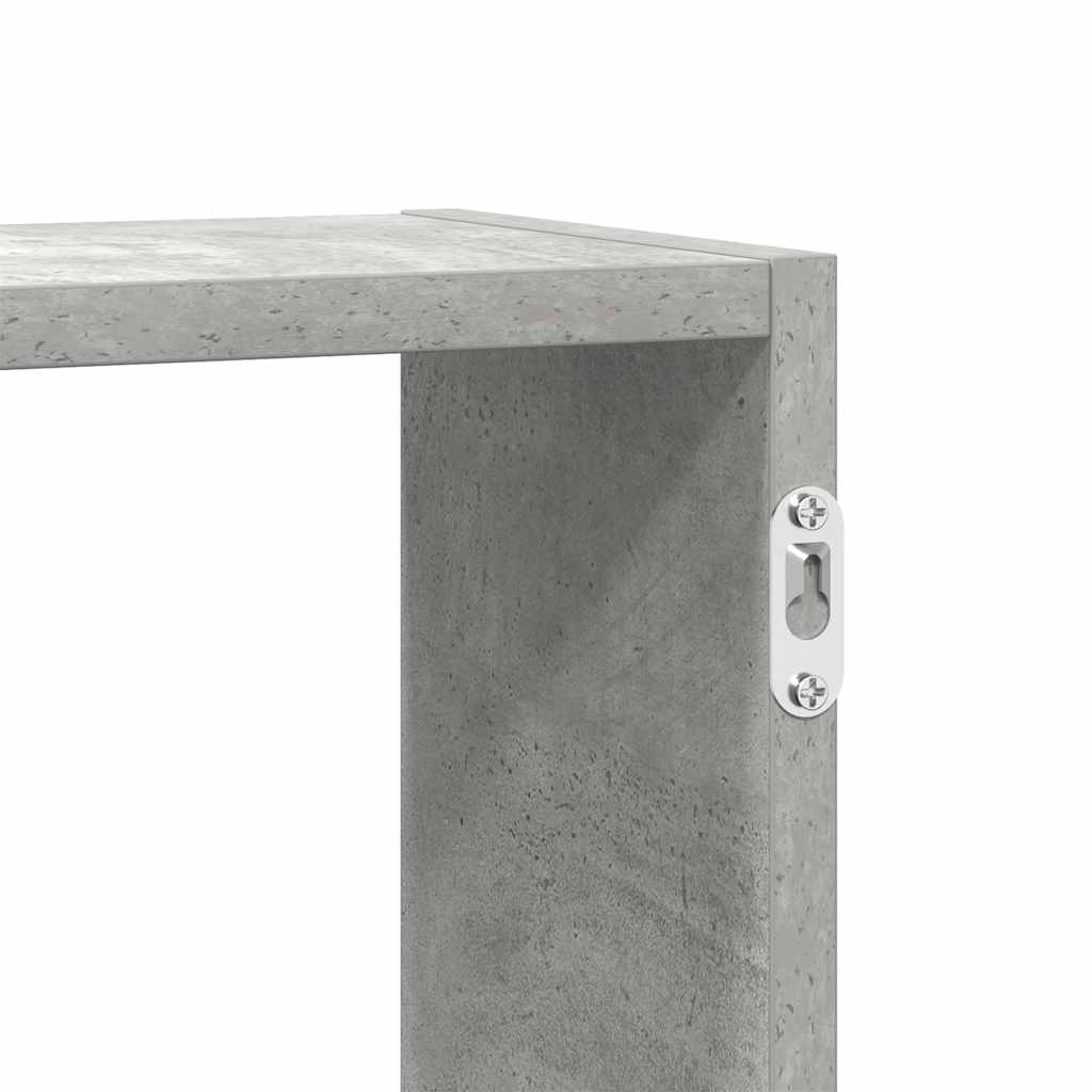 Wall Cube Shelf 5 Compartments Concrete Grey Engineered Wood