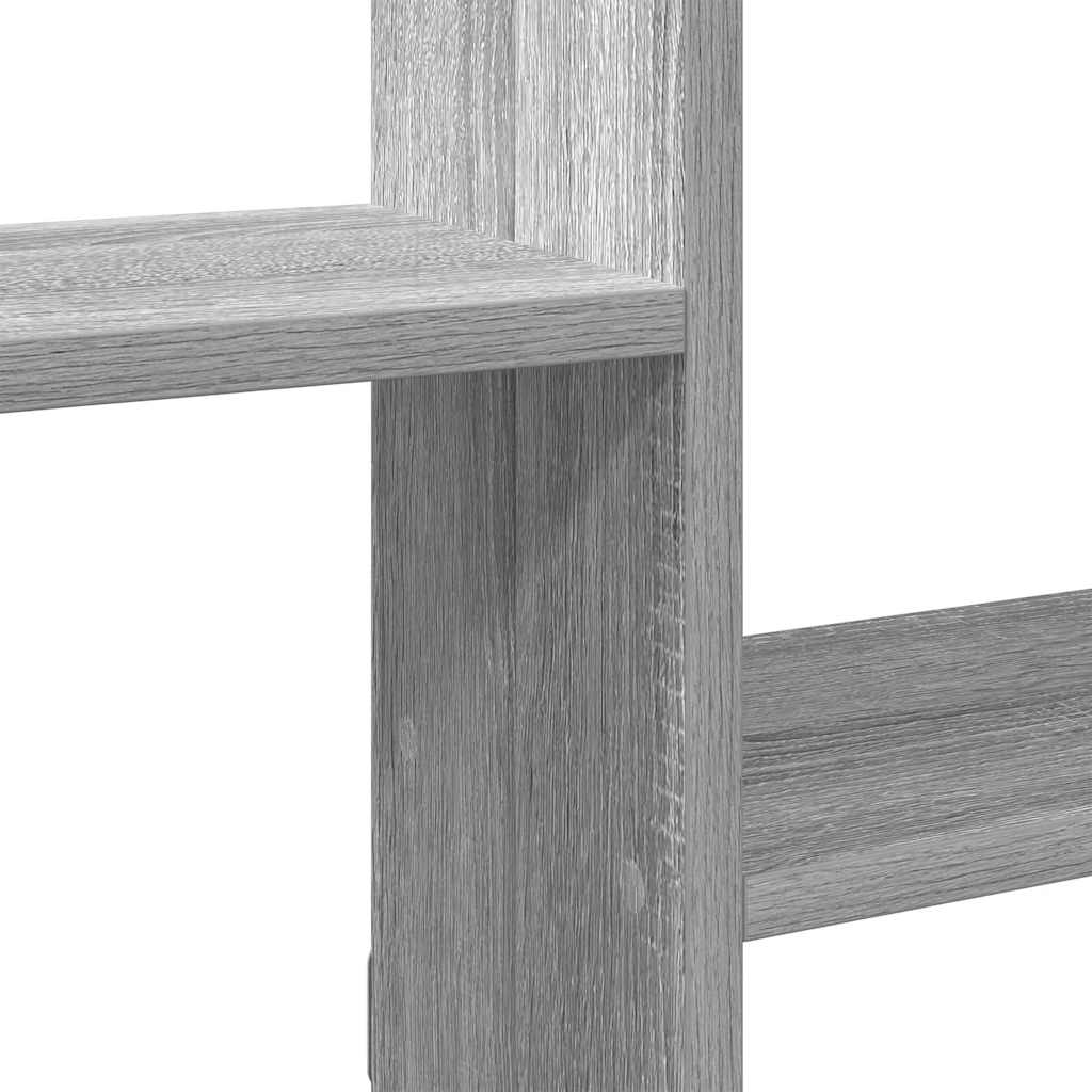 Wall Cube Shelf 5 Compartments Grey Sonoma Engineered Wood