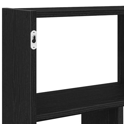 Wall Cube Shelf 12 Compartments Black Engineered Wood