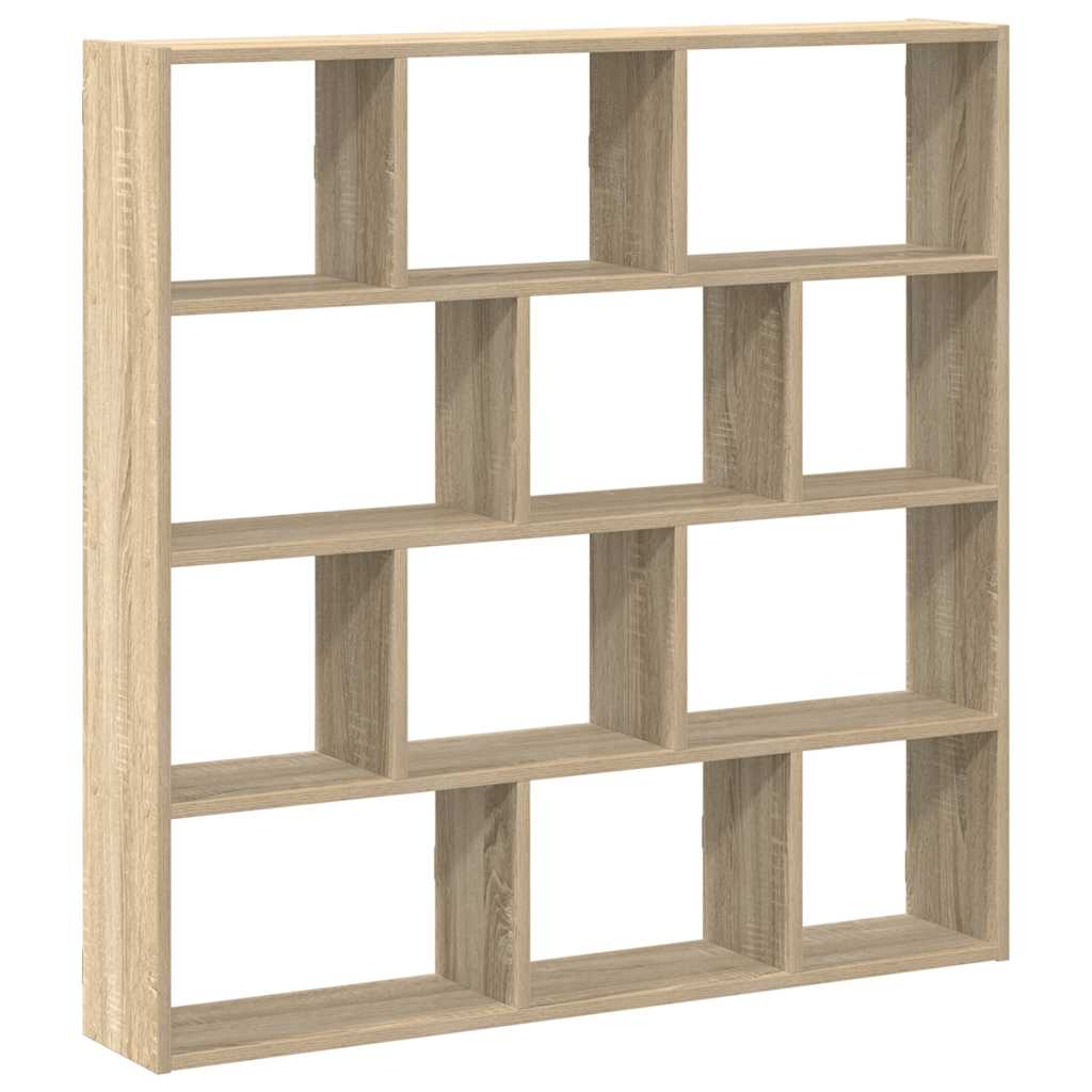 Wall Cube Shelf 12 Compartments Sonoma Oak Engineered Wood