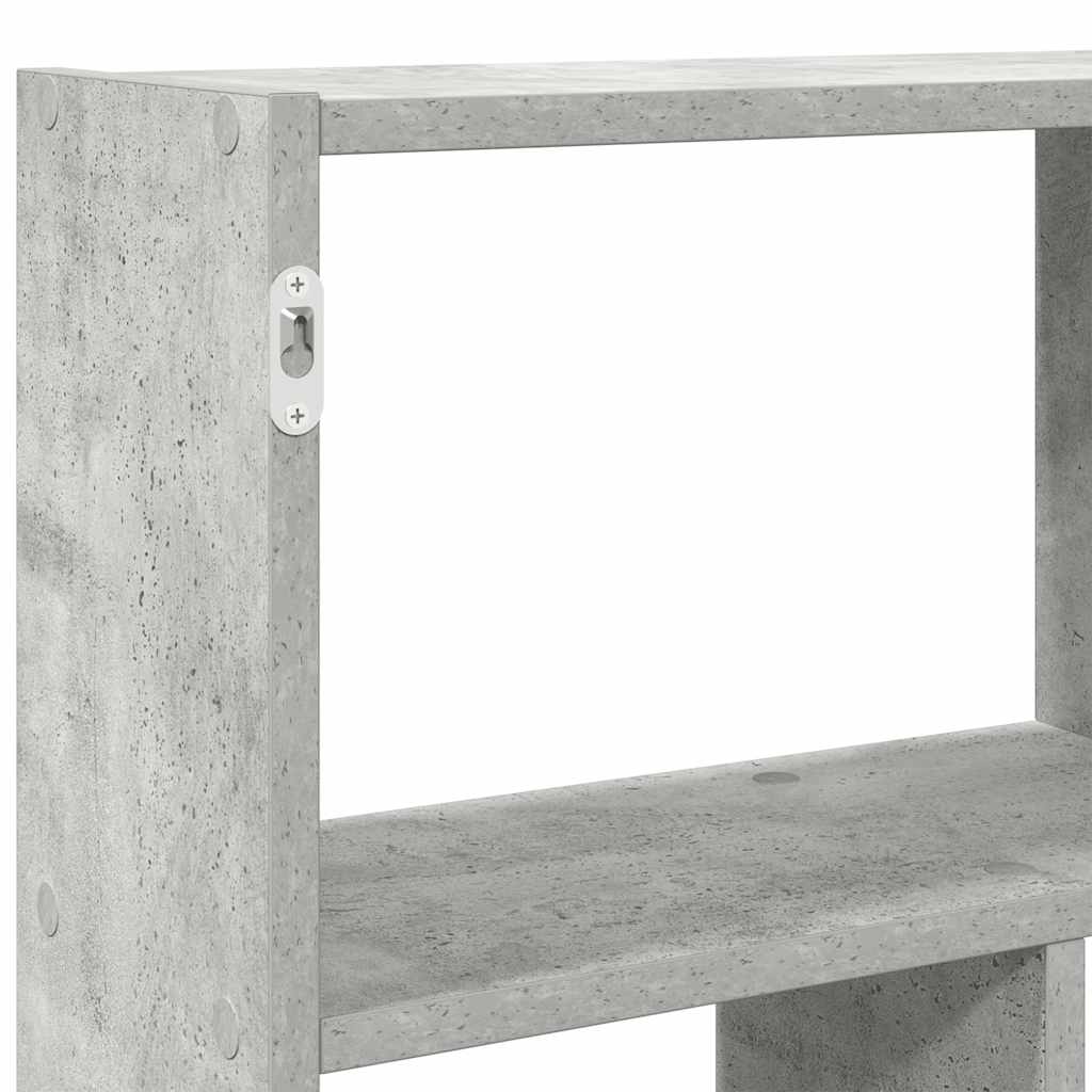 Wall Cube Shelf 12 Compartments Concrete Grey Engineered Wood