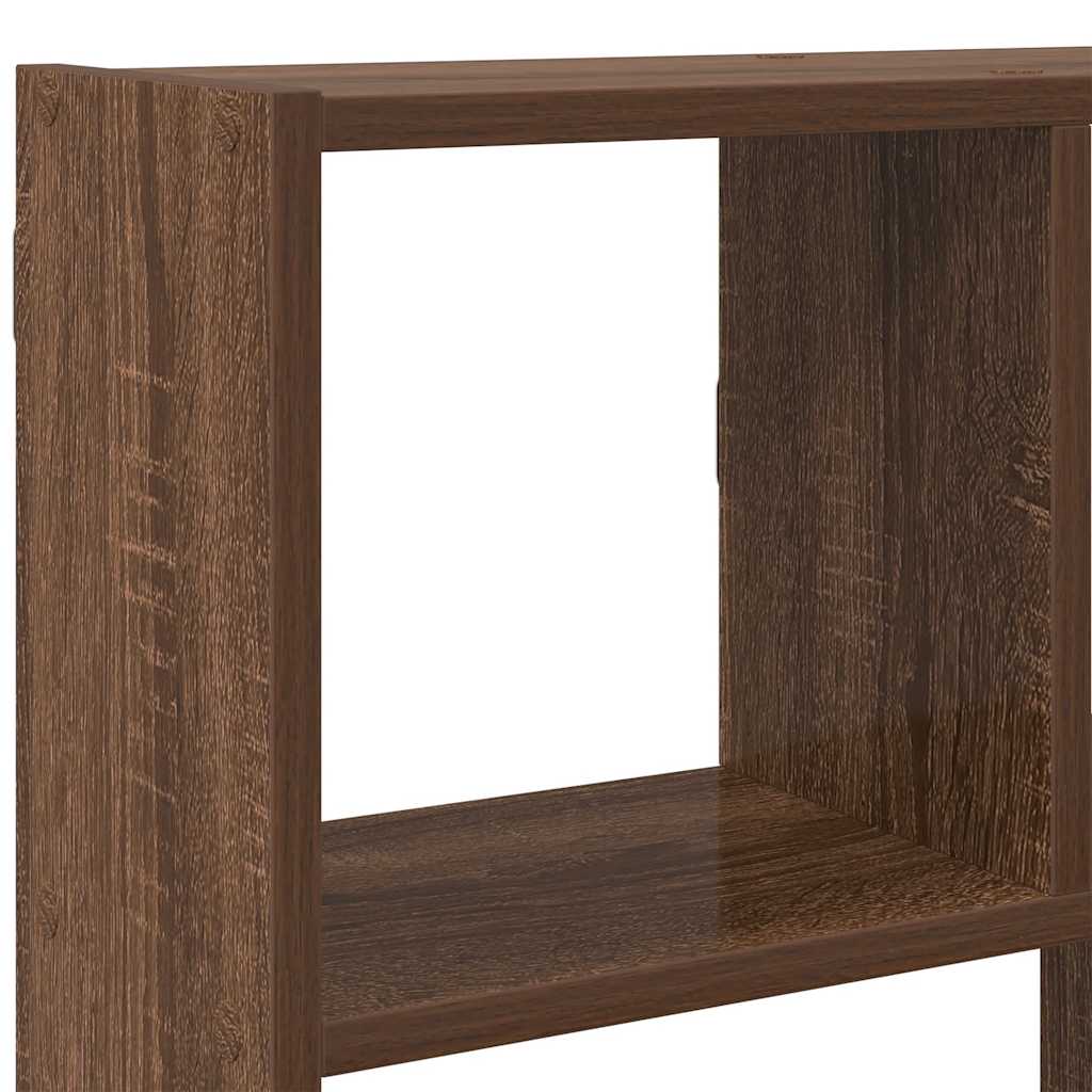 Wall Cube Shelf 12 Compartments Brown Oak Engineered Wood