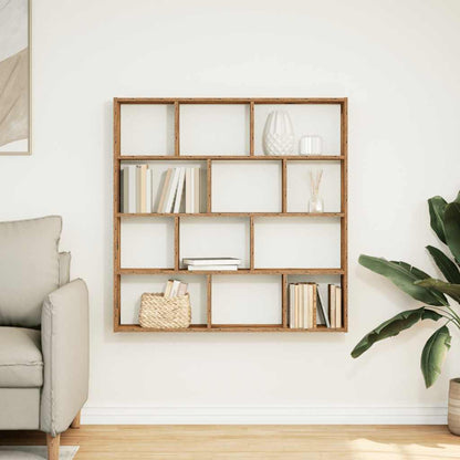 Wall Cube Shelf 12 Compartments Old Wood Engineered Wood