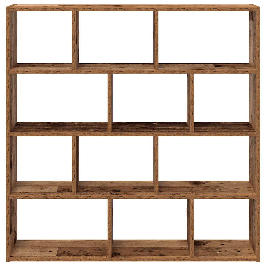 Wall Cube Shelf 12 Compartments Old Wood Engineered Wood