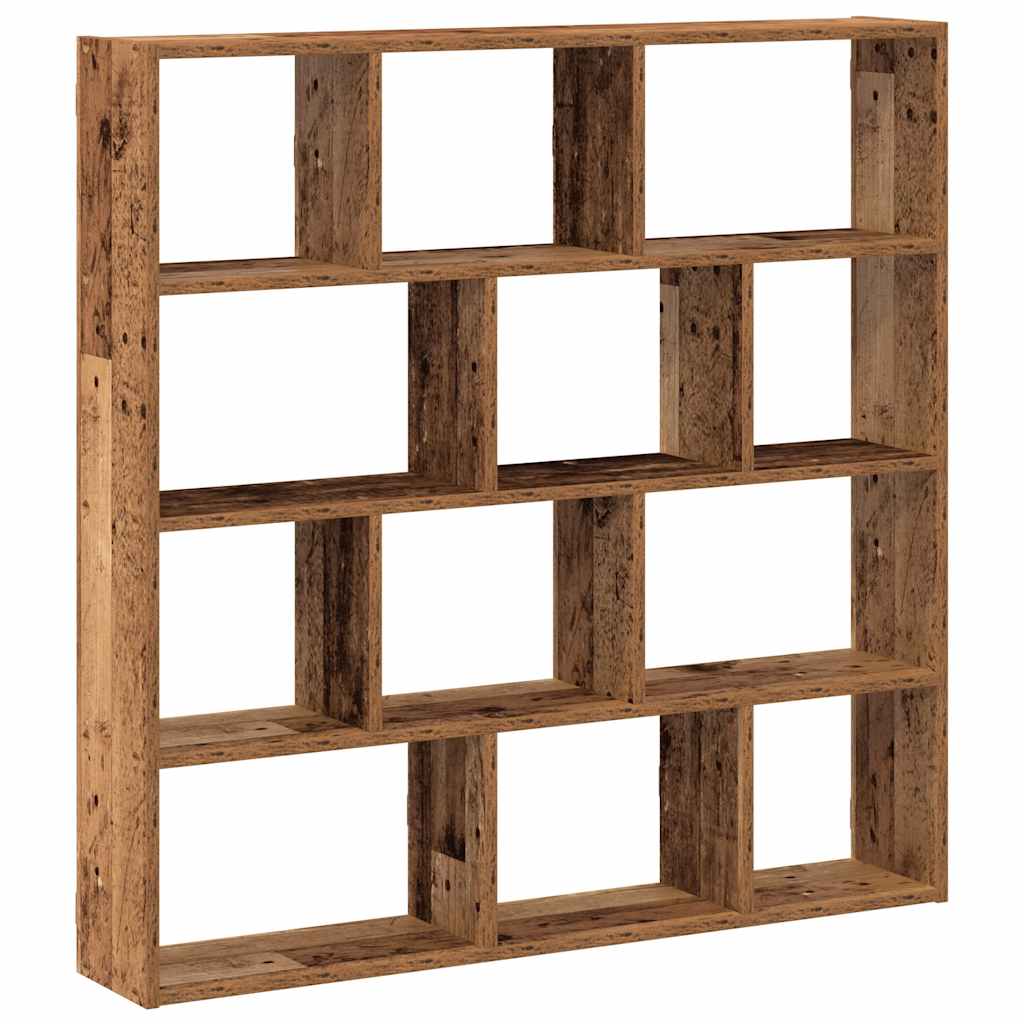 Wall Cube Shelf 12 Compartments Old Wood Engineered Wood