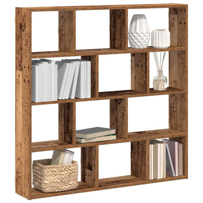 Wall Cube Shelf 12 Compartments Old Wood Engineered Wood