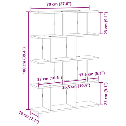 Wall Cube Shelf 12 Compartments Black Engineered Wood