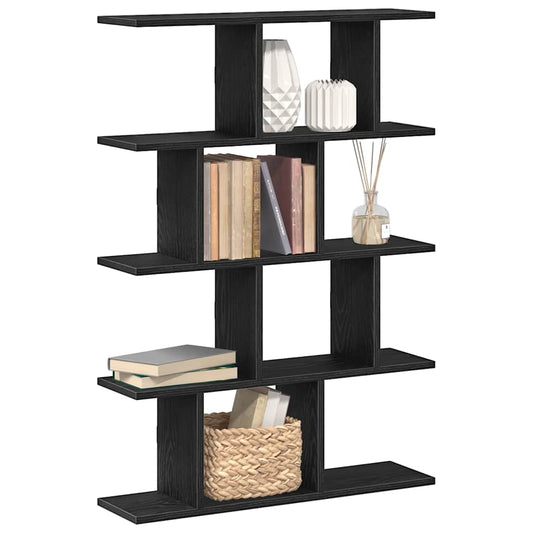 Wall Cube Shelf 12 Compartments Black Engineered Wood