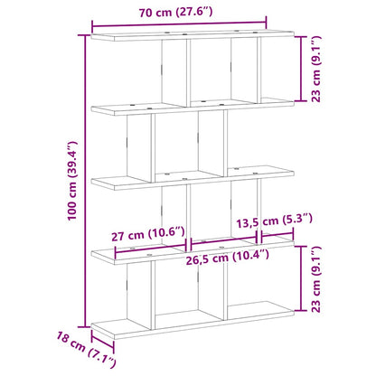 Wall Cube Shelf 12 Compartments Concrete Grey Engineered Wood