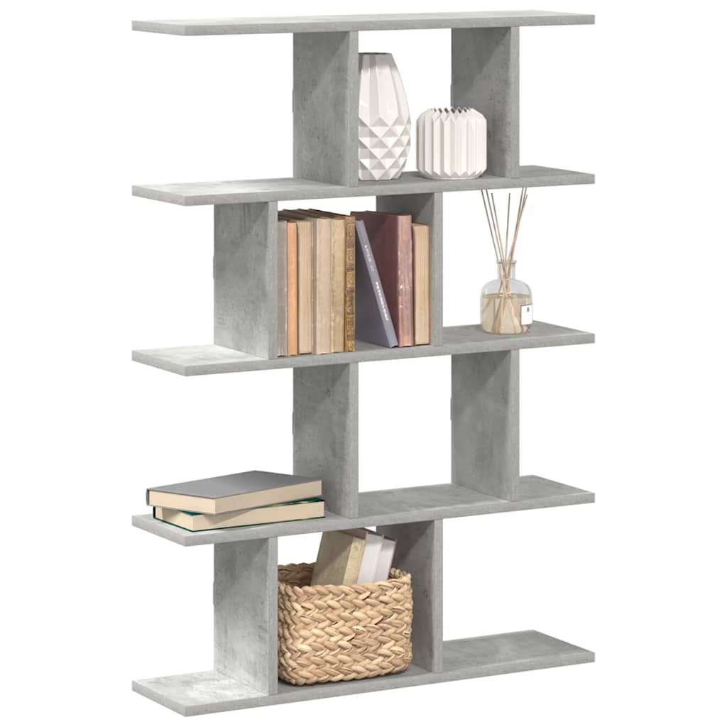 Wall Cube Shelf 12 Compartments Concrete Grey Engineered Wood