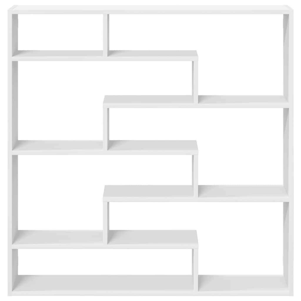 Wall Cube Shelf 7 Compartments White Engineered Wood