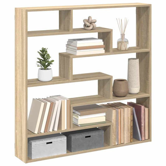 Wall Cube Shelf 7 Compartments Sonoma Oak Engineered Wood