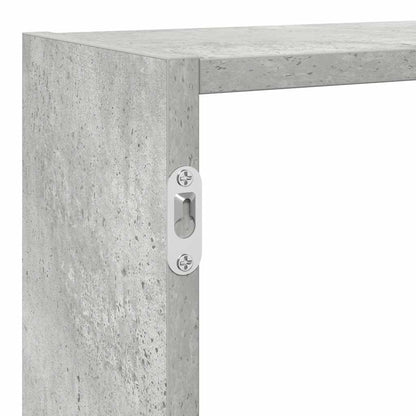 Wall Cube Shelf 7 Compartments Concrete Grey Engineered Wood