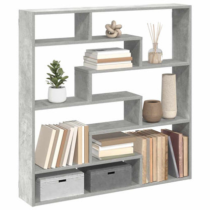 Wall Cube Shelf 7 Compartments Concrete Grey Engineered Wood