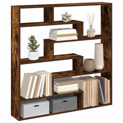 Wall Cube Shelf 7 Compartments Smoked Oak Engineered Wood