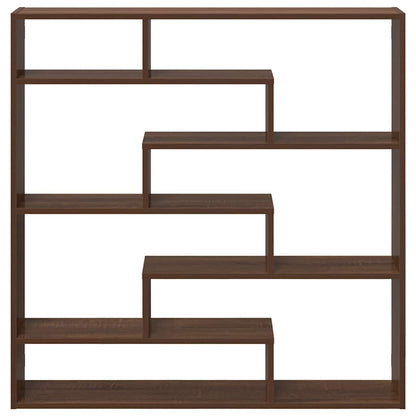 Wall Cube Shelf 7 Compartments Brown Oak Engineered Wood