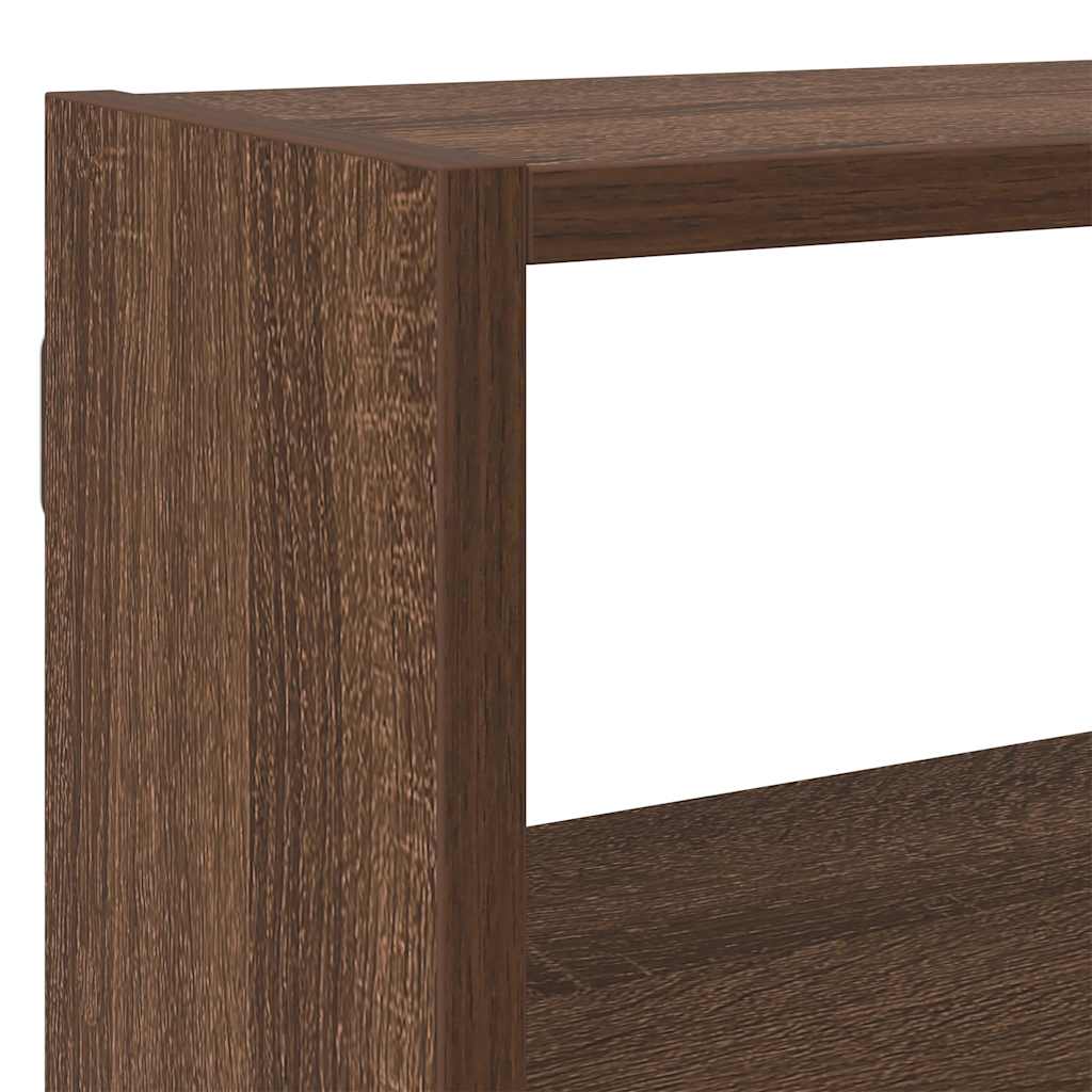 Wall Cube Shelf 7 Compartments Brown Oak Engineered Wood