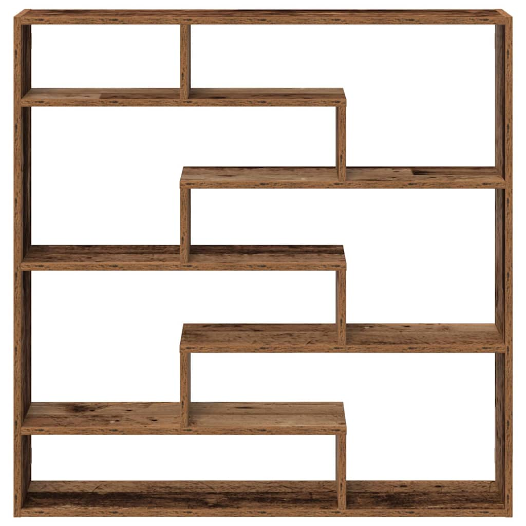 Wall Cube Shelf 7 Compartments Old Wood Engineered Wood