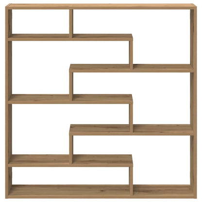 Wall Cube Shelf 7 Compartments Artisian Oak Engineered Wood