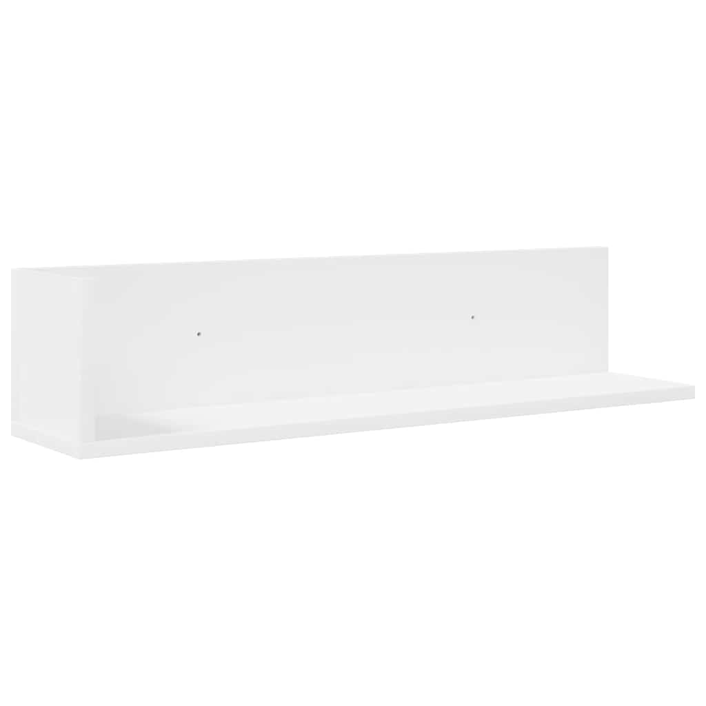 Wall Shelves 2 pcs White 75x16.5x16.5 cm Engineered Wood