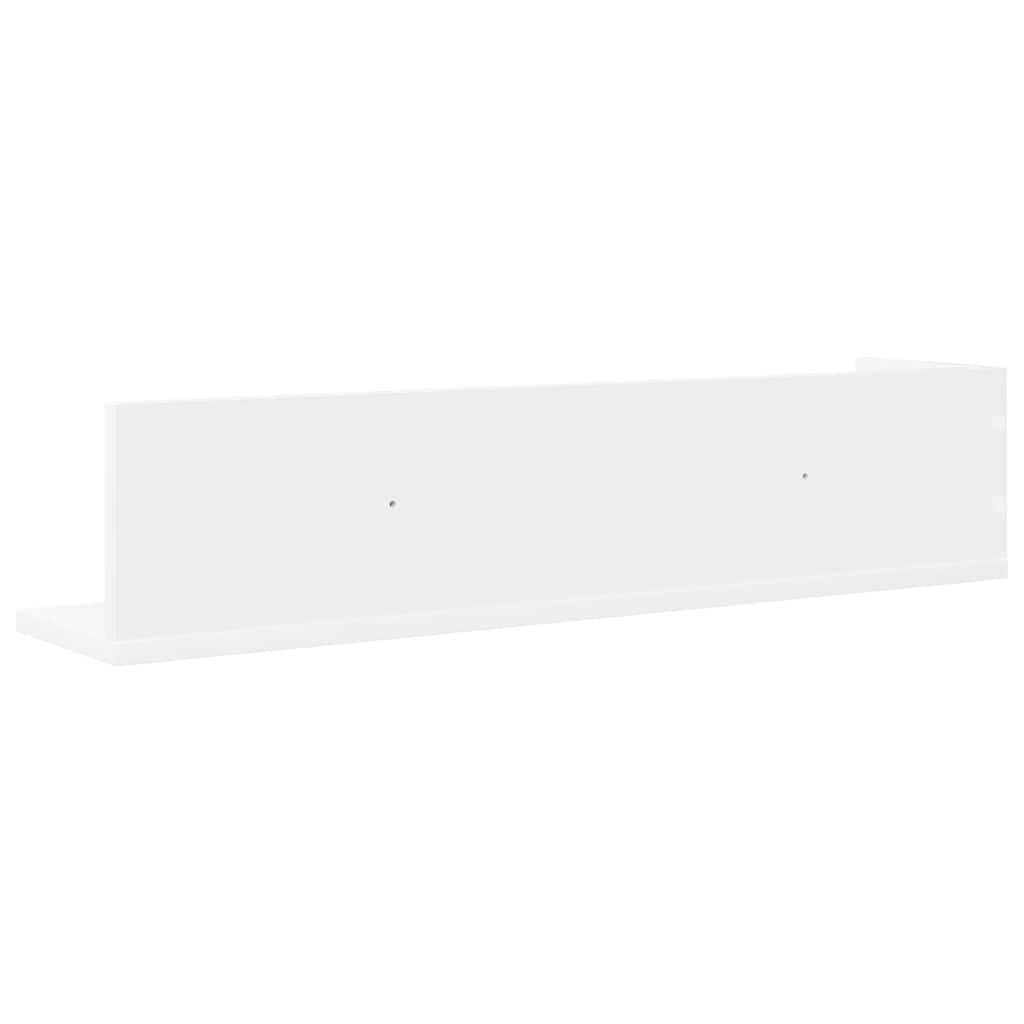 Wall Shelves 2 pcs White 75x16.5x16.5 cm Engineered Wood