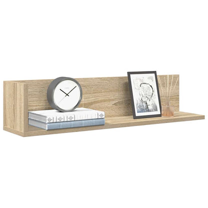 Wall Shelves 2 pcs Sonoma Oak 75x16.5x16.5 cm Engineered Wood