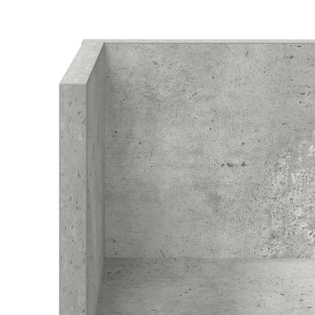 Wall Shelves 2 pcs Concrete Grey 75x16.5x16.5 cm Engineered Wood