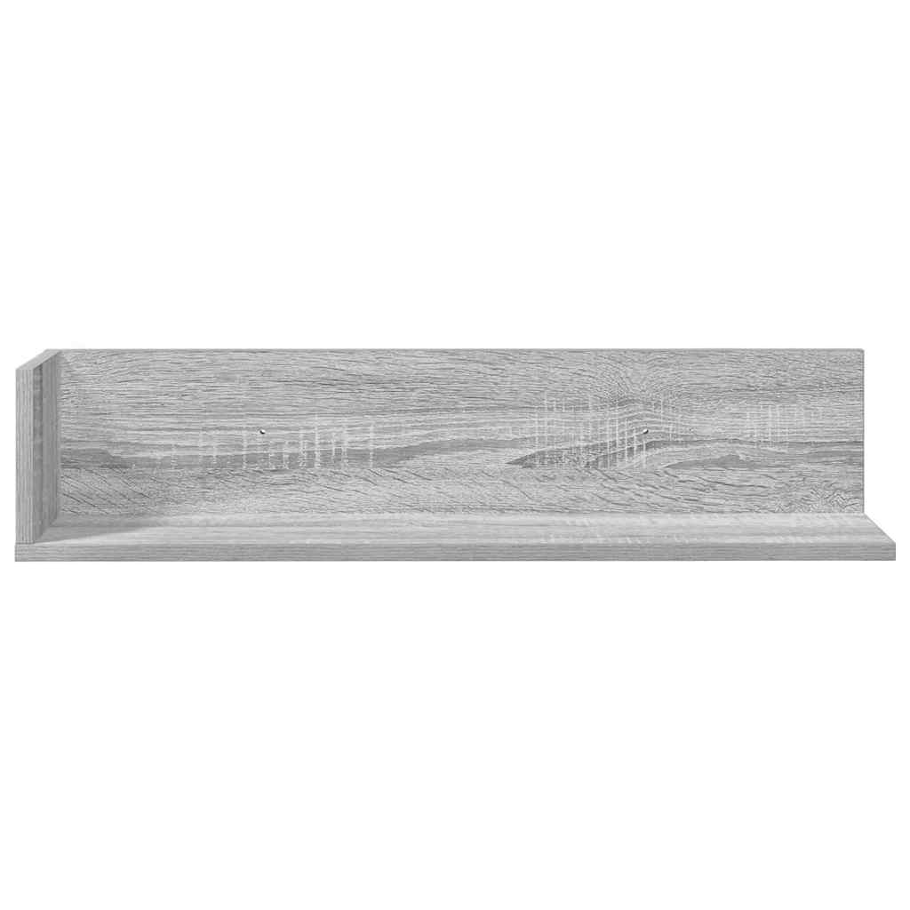 Wall Shelves 2 pcs Grey Sonoma 75x16.5x16.5 cm Engineered Wood